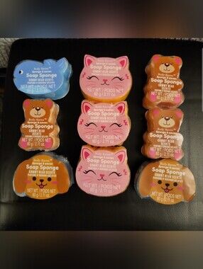 Pink Cat Soap Sponge - Gentle Kids Bath
